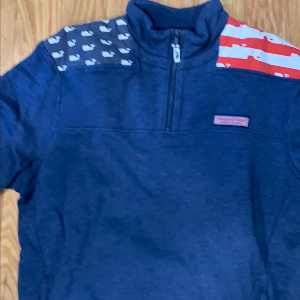 Vineyard vines men’s red white and blue shep shirt